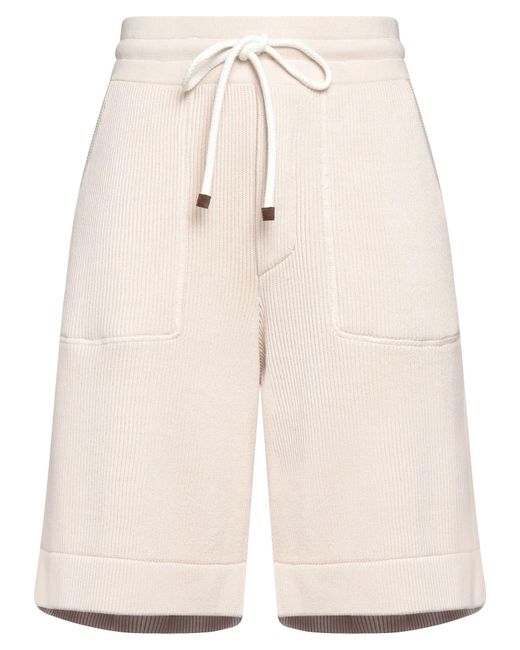 Brunello Cucinelli Natural Shorts & Bermuda Shorts