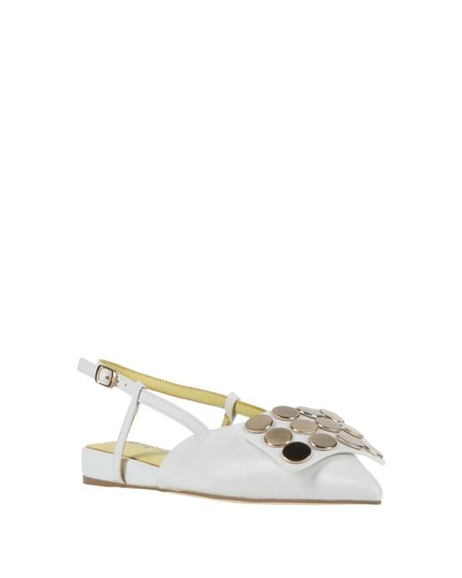 Apepazza White Ballet Flats