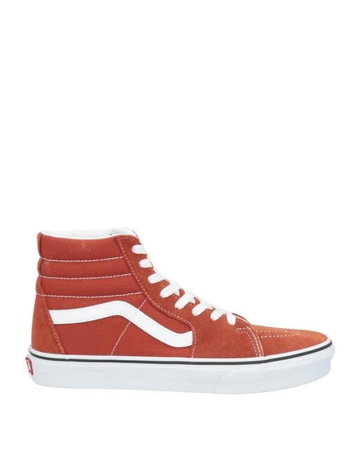 Vans Red Rust Sneakers Leather, Textile Fibers for men