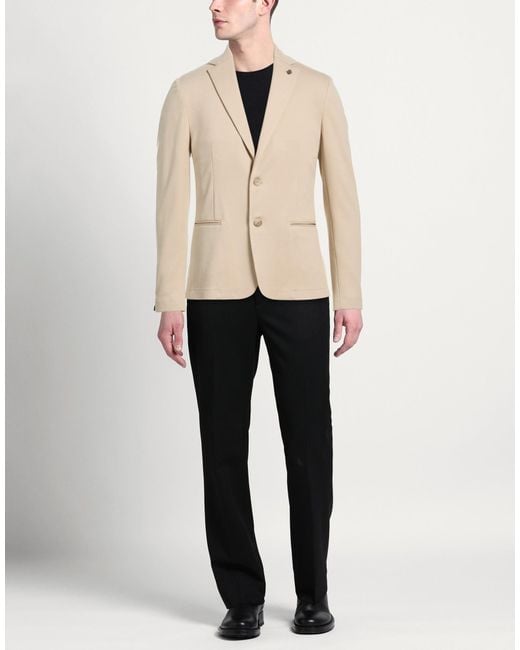 Daniele Alessandrini Natural Ivory Blazer Viscose, Nylon, Elastane for men