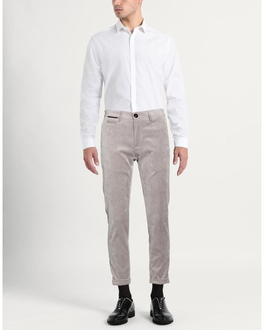 PMDS PREMIUM MOOD DENIM SUPERIOR Gray Pants Cotton, Elastane for men