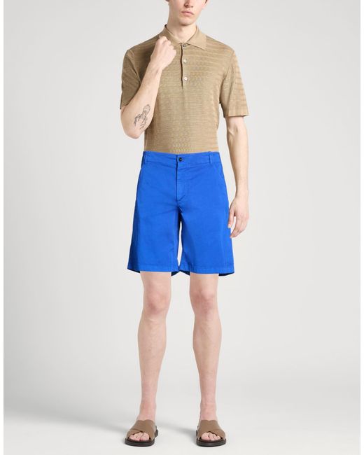 Drumohr Blue Shorts & Bermuda Shorts Cotton, Elastane for men