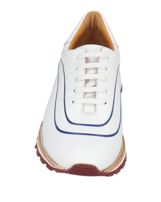Testoni White Sneakers Leather for men