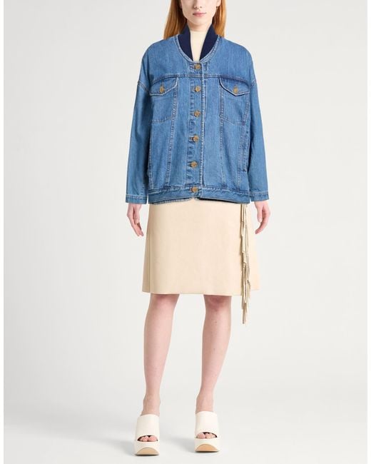 Rejina Pyo Blue Denim Outerwear Cotton