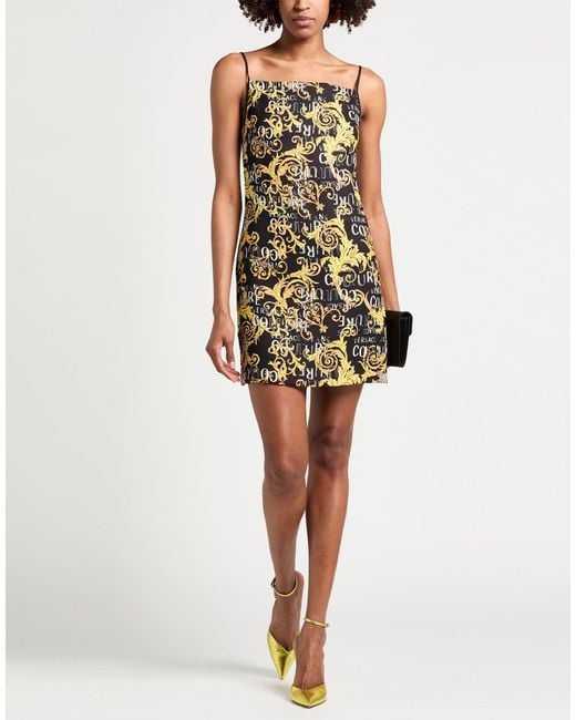Versace Jeans Couture Black Mini Dress Polyester
