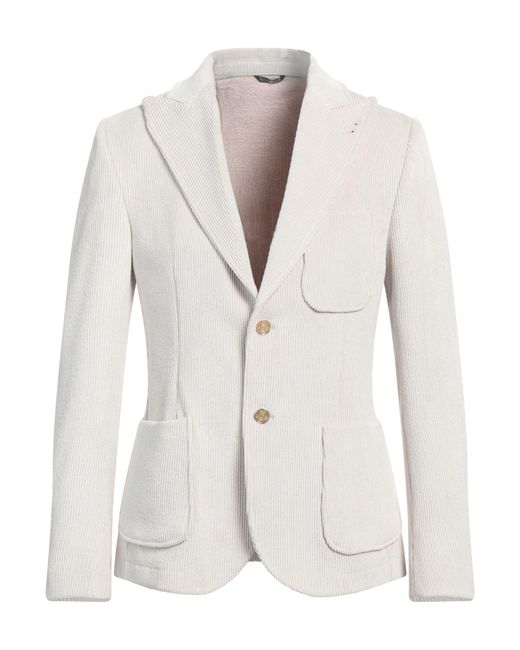 Daniele Alessandrini White Ivory Blazer Polyester, Polyamide, Elastane for men