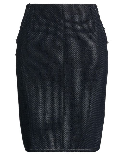 Hache Blue Midi Skirt Cotton, Polyamide