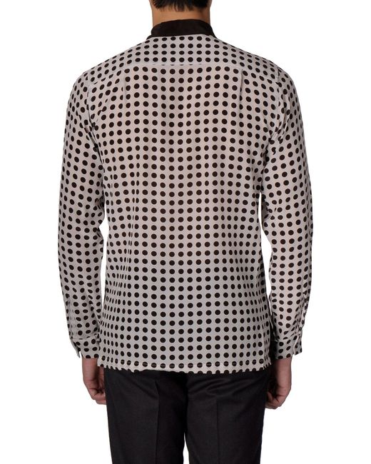 Dolce & Gabbana Gray Long Sleeve Shirt Silk for men