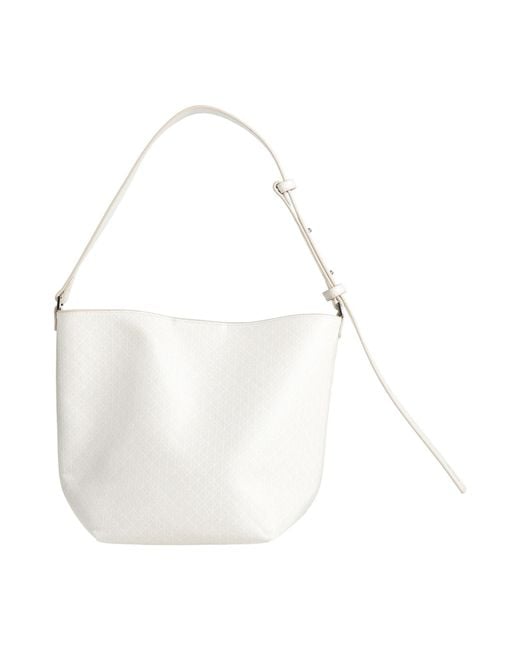Calvin Klein White Cream Shoulder Bag Recycled Polyester, Polyurethane