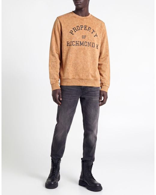 Richmond X Orange Camel Sweatshirt Cotton, Polyester for men