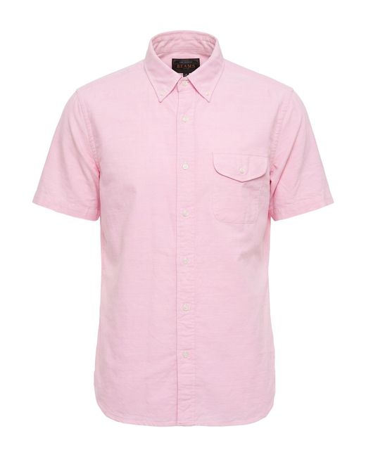 Beams Plus Pink Shirt Cotton for men