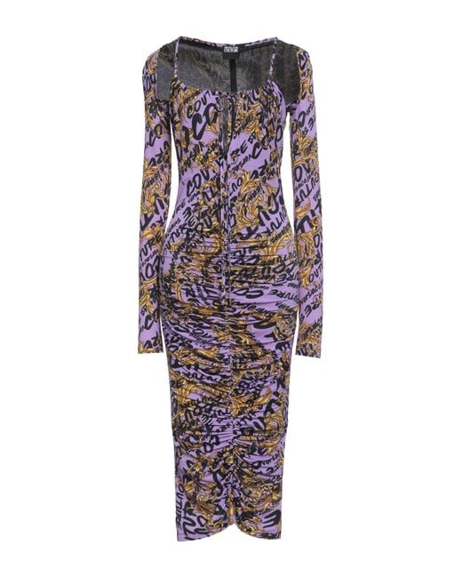 Vestido midi Versace Jeans Couture de color Purple