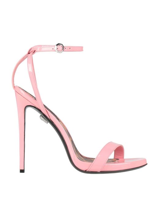 Philipp Plein Pink Sandals Leather