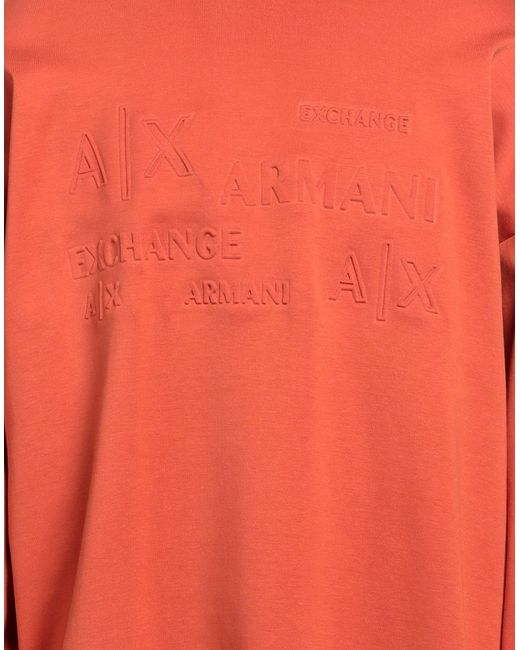 ARMANI EXCHANGE Orange Sweatshirt Cotton, Polyester for men