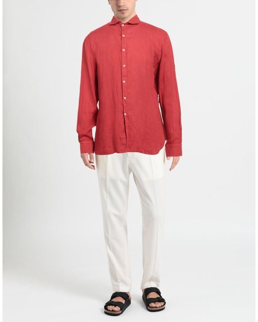 Cooperativa Pescatori Posillipo Red Shirt for men