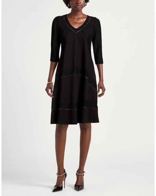 High Black Midi Dress