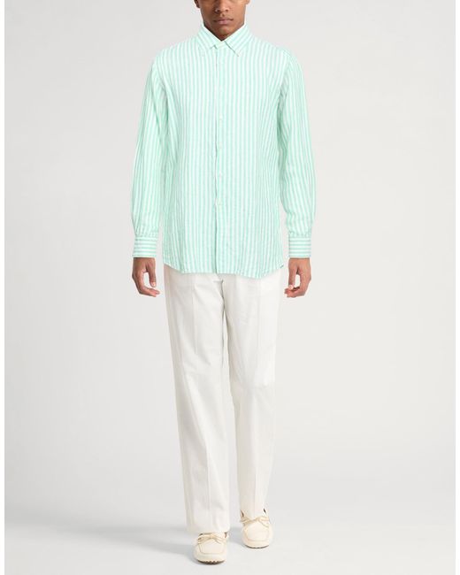 Xacus Green Shirt Linen for men
