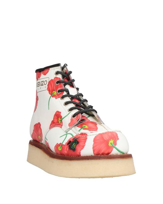 KENZO Red Ankle Boots