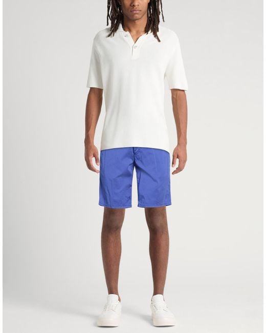 Harmont & Blaine Blue Bright Shorts & Bermuda Shorts Cotton, Elastane for men