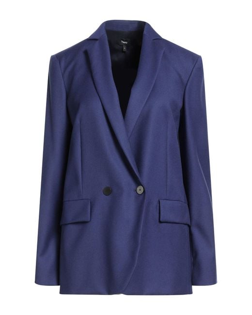 Theory Blue Blazer Virgin Wool