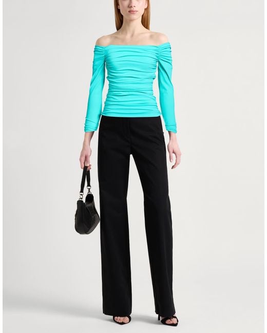 La Petite Robe Di Chiara Boni Blue Top Polyamide, Elastane