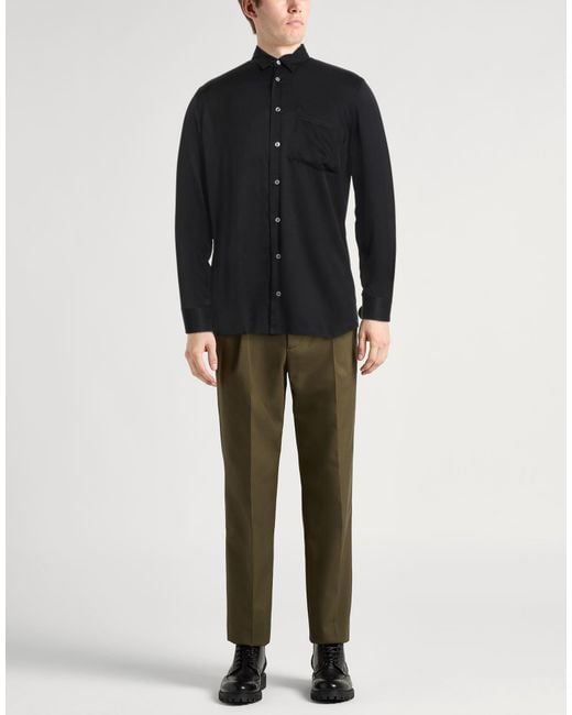 Lardini Black Shirt Viscose for men