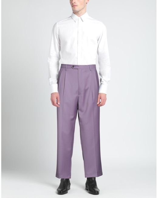 LC23 Purple Pants Wool for men