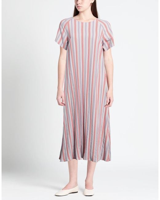Niu Pink Midi Dress Viscose, Elastane