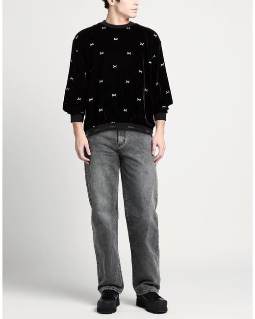 (w)taps Black Sweatshirt Polyester for men