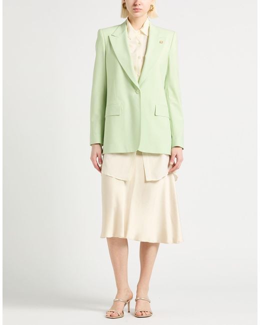 Lardini Green Blazer Wool, Elastane