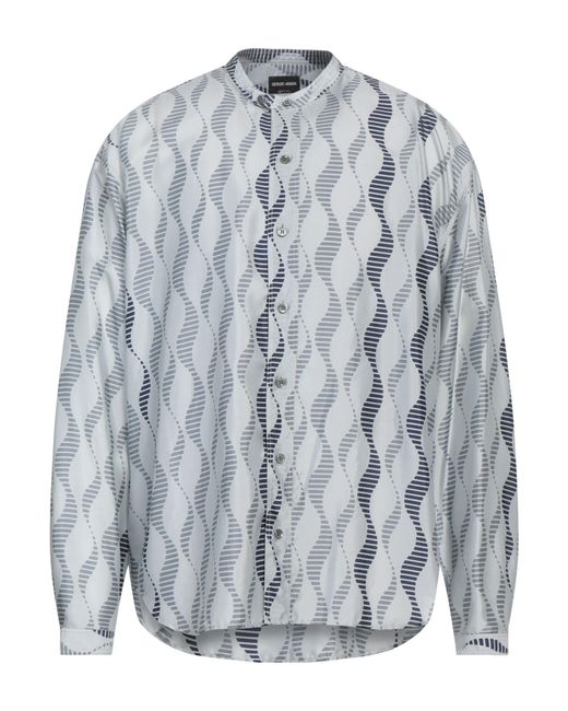 Giorgio Armani Blue Shirt Silk for men