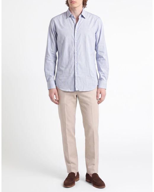 Bagutta Blue Shirt Cotton, Polyamide, Elastane for men