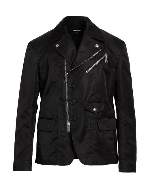 DSquared² Black Jacket Polyamide, Polyurethane for men