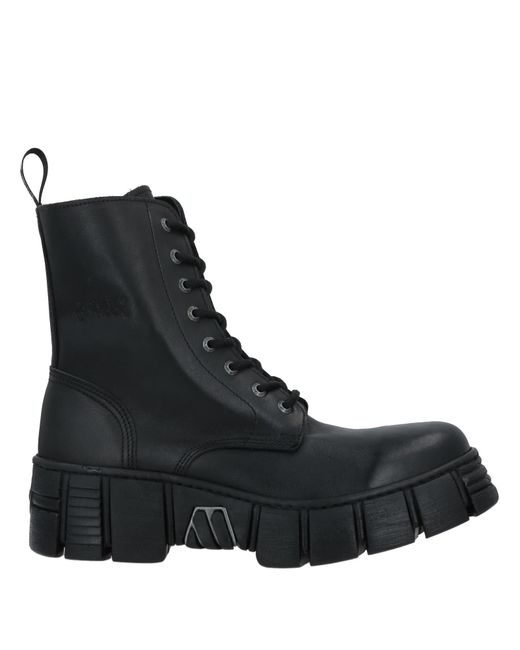 New Rock Black Ankle Boots for men