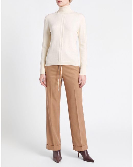 Akep White Rollkragenpullover