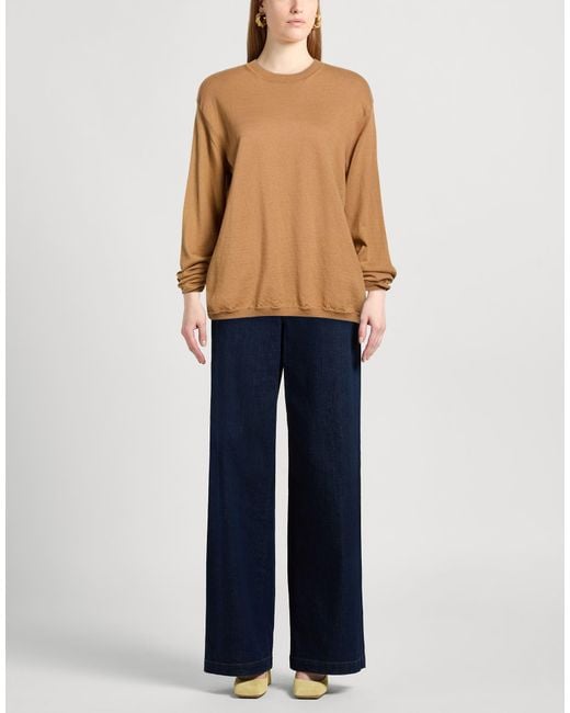 Liviana Conti Brown Sweater Cotton, Wool