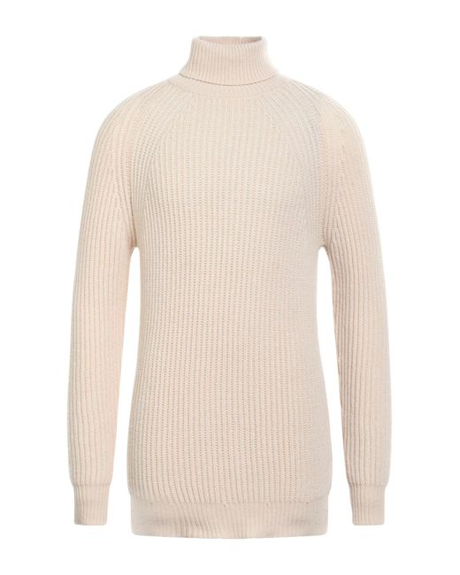Brian Dales White Sand Turtleneck Wool, Acrylic, Cashmere for men