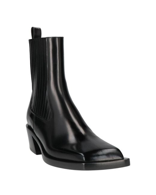 AMINA MUADDI Black Ankle Boots Leather