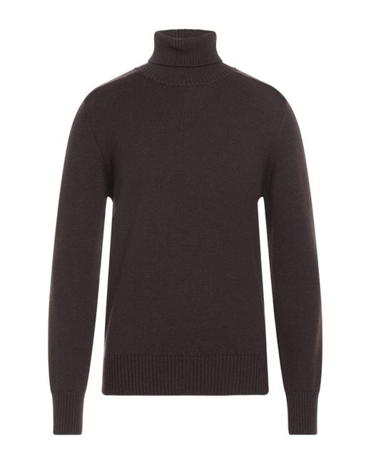Paolo Pecora Black Turtleneck Virgin Wool for men