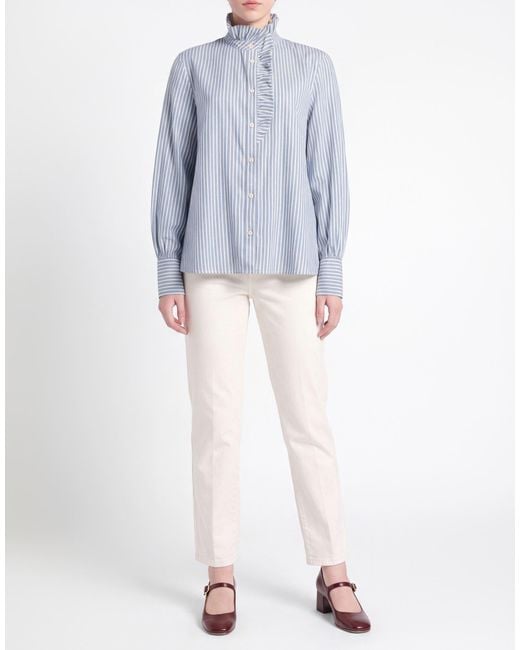 Ba&sh Blue Shirt Viscose, Cotton, Linen