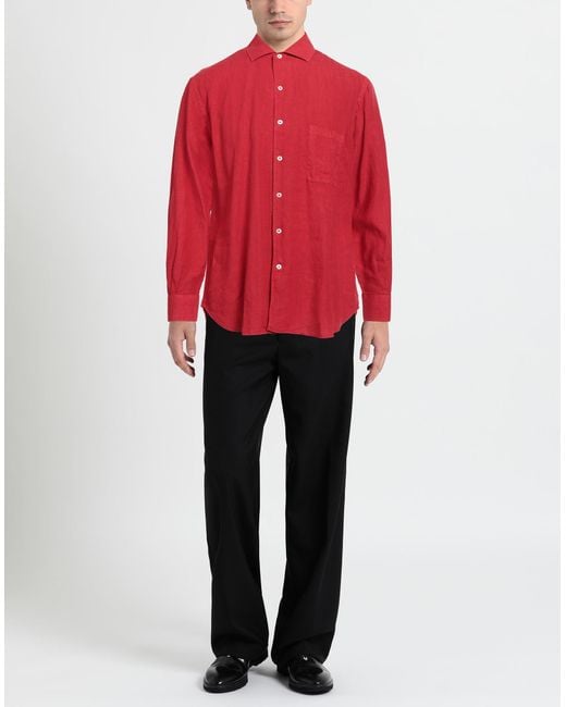 Fedeli Red Shirt for men
