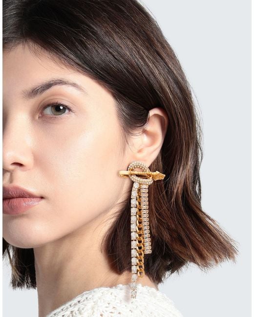 Versace White Single Earring Metal