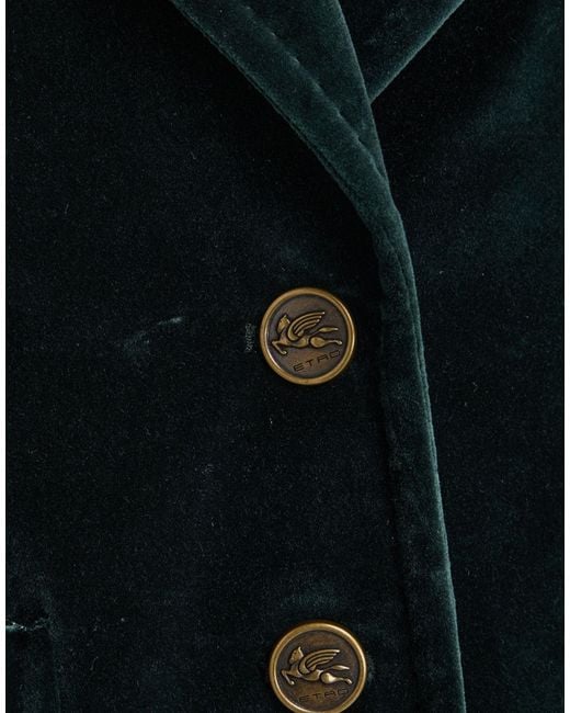 Etro Black Blazer Cotton, Elastane