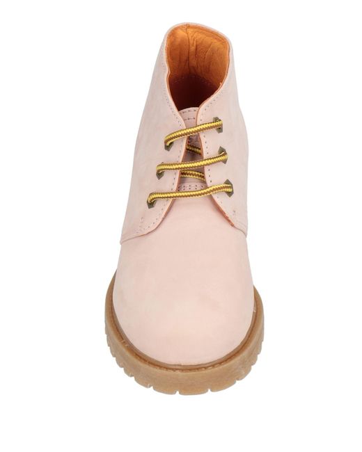 Docksteps Pink Ankle Boots Leather