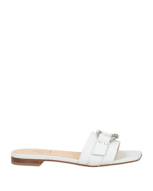 Agl Attilio Giusti Leombruni White Sandals Leather