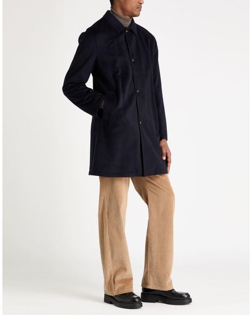 KIRED Blue Midnight Coat Polyester, Acrylic, Wool for men