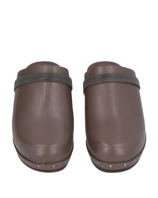 Brunello Cucinelli Brown Mules & Clogs