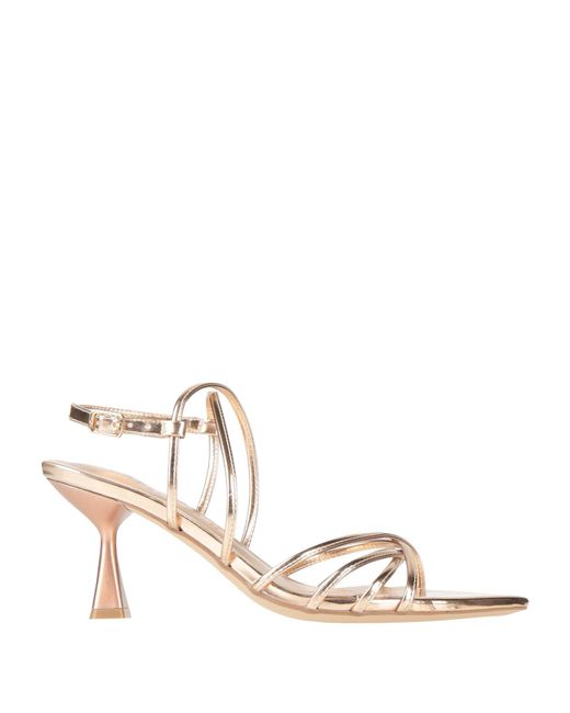 CafeNoir White Sandals Textile Fibers