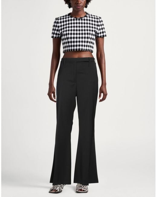 Pinko Black Pants Wool, Polyester, Elastane