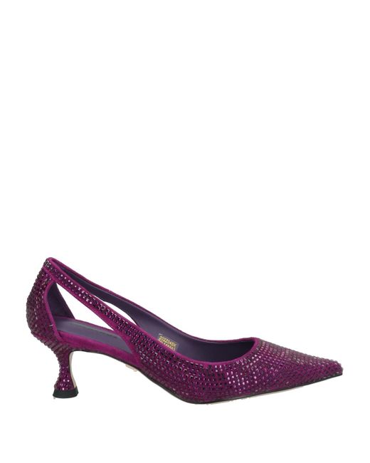 Lola Cruz Purple Pumps Leather